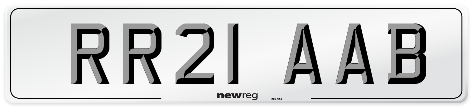 RR21 AAB Number Plate from New Reg